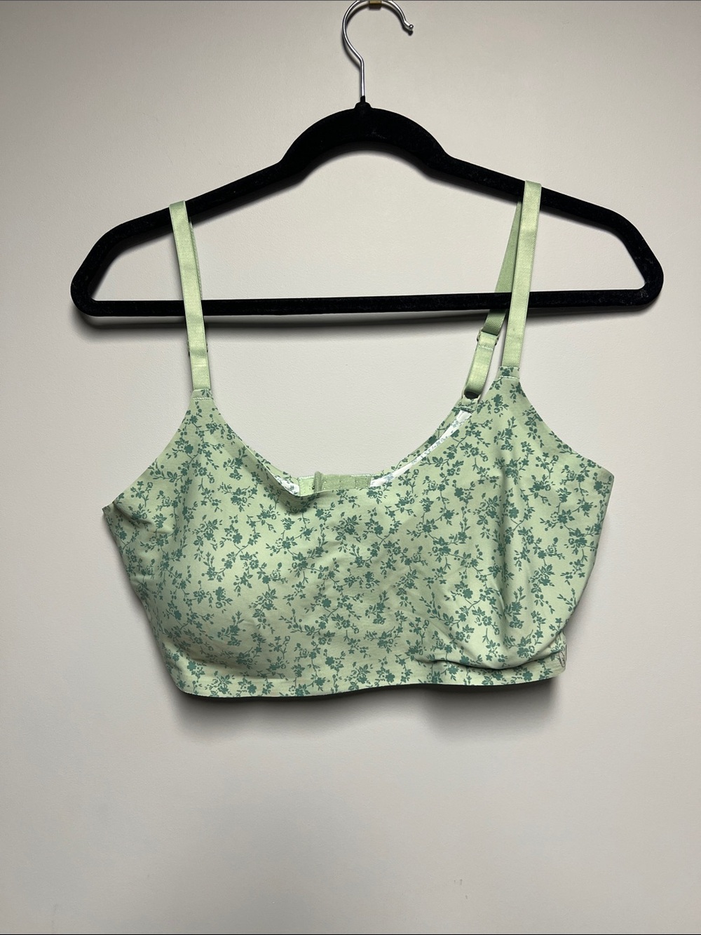 GAP Light Mint Green Floral Bralette